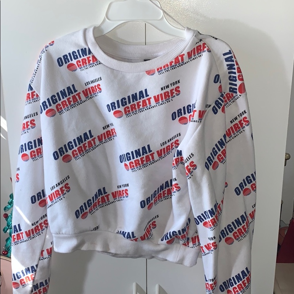 cropped good vibes sweater